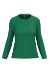 T-shirt Algodão Lavado m. comprida de senhora-Kelly Green-XS-RAG-Tailors-Fardas-e-Uniformes-Vestuario-Pro