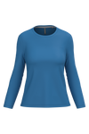T-shirt Algodão Lavado m. comprida de senhora-Light Royal Blue-XS-RAG-Tailors-Fardas-e-Uniformes-Vestuario-Pro
