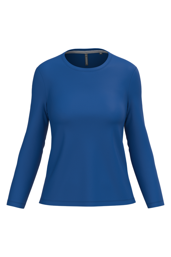 T-shirt Algodão Lavado m. comprida de senhora-Royal Blue-XS-RAG-Tailors-Fardas-e-Uniformes-Vestuario-Pro