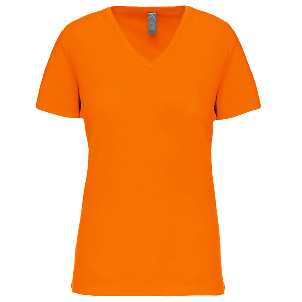 T-shirt BIO150IC de senhora decote V-Orange-XS-RAG-Tailors-Fardas-e-Uniformes-Vestuario-Pro