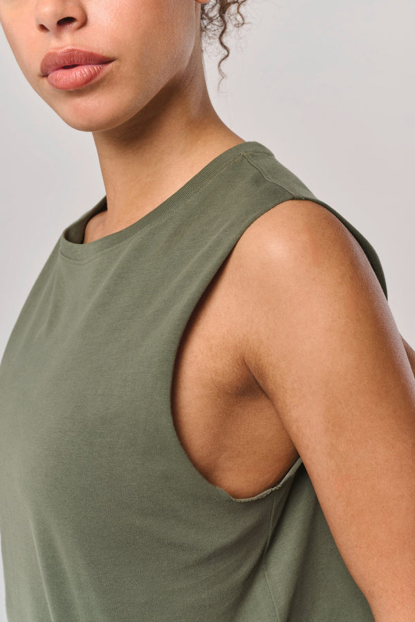 T-shirt Crop sem Mangas de Senhora-RAG-Tailors-Fardas-e-Uniformes-Vestuario-Pro