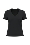 T-shirt Decote V Senhora Algodão Biológico-Preto-XS-RAG-Tailors-Fardas-e-Uniformes-Vestuario-Pro