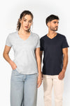 T-shirt Decote V Senhora Algodão Biológico-RAG-Tailors-Fardas-e-Uniformes-Vestuario-Pro