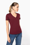 T-shirt Decote V Senhora Algodão Biológico-RAG-Tailors-Fardas-e-Uniformes-Vestuario-Pro