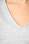 T-shirt Decote V Senhora Algodão Biológico-RAG-Tailors-Fardas-e-Uniformes-Vestuario-Pro
