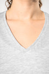T-shirt Decote V Senhora Algodão Biológico-RAG-Tailors-Fardas-e-Uniformes-Vestuario-Pro