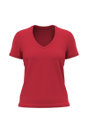 T-shirt Decote V Senhora Algodão Biológico-Vermelho-XS-RAG-Tailors-Fardas-e-Uniformes-Vestuario-Pro
