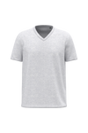 T-shirt Decote V de Homem em Algodão Biológico-Cinzento Cinza Mesclado-S-RAG-Tailors-Fardas-e-Uniformes-Vestuario-Pro