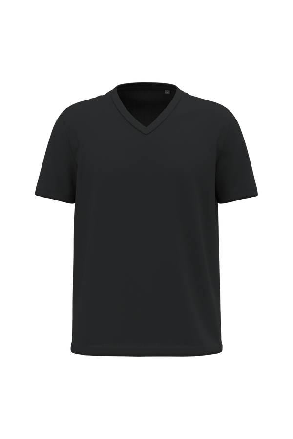 T-shirt Decote V de Homem em Algodão Biológico-Preto-S-RAG-Tailors-Fardas-e-Uniformes-Vestuario-Pro