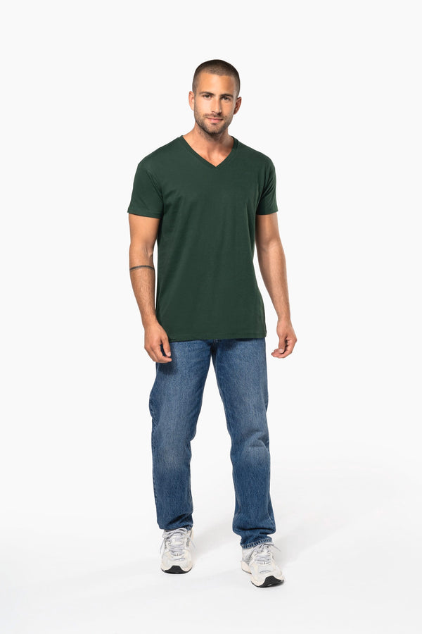 T-shirt Decote V de Homem em Algodão Biológico-RAG-Tailors-Fardas-e-Uniformes-Vestuario-Pro