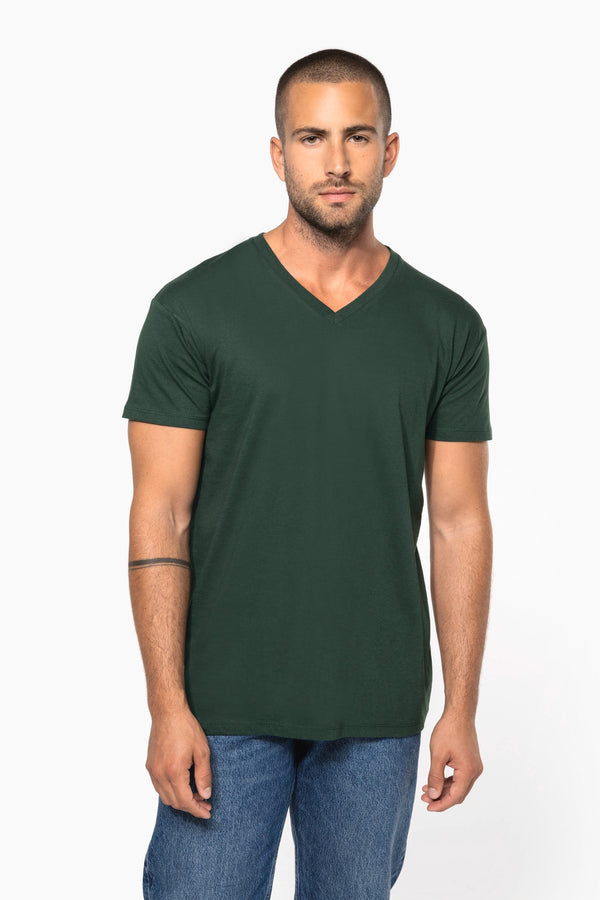 T-shirt Decote V de Homem em Algodão Biológico-RAG-Tailors-Fardas-e-Uniformes-Vestuario-Pro
