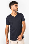 T-shirt Decote V de Homem em Algodão Biológico-RAG-Tailors-Fardas-e-Uniformes-Vestuario-Pro