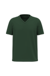 T-shirt Decote V de Homem em Algodão Biológico-Verde Floresta-S-RAG-Tailors-Fardas-e-Uniformes-Vestuario-Pro