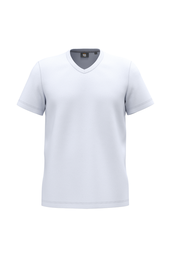 T-shirt Decote em V Antibacteriana de Homem-Branco-S-RAG-Tailors-Fardas-e-Uniformes-Vestuario-Pro