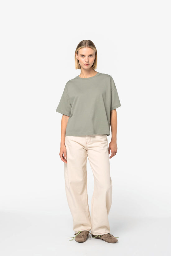 T-shirt Eco-responsável Boxy com Ombros Descaídos de Senhora-RAG-Tailors-Fardas-e-Uniformes-Vestuario-Pro