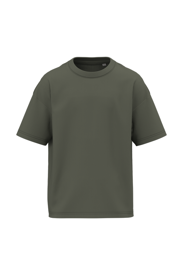 T-shirt Eco-responsável Oversize de Criança-Caqui Orgânico-4/6 Anos-RAG-Tailors-Fardas-e-Uniformes-Vestuario-Pro