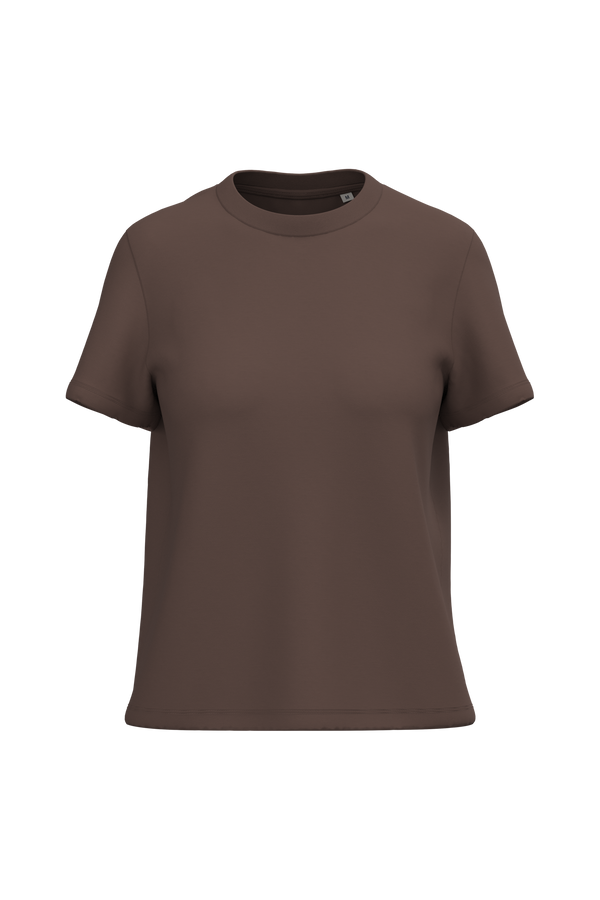 T-shirt Eco-responsável de Senhora-Chocolate Escuro-XS-RAG-Tailors-Fardas-e-Uniformes-Vestuario-Pro