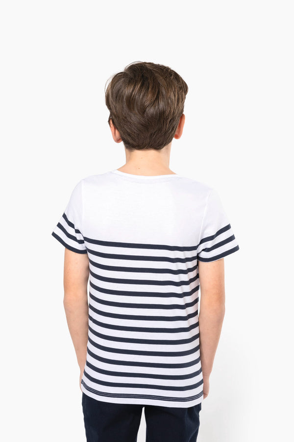T-shirt Estilo Marinheiro Bio Decote Redondo Criança-RAG-Tailors-Fardas-e-Uniformes-Vestuario-Pro