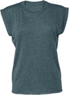 T-shirt Flowy manga enrolada-Heather Deep Teal-S-RAG-Tailors-Fardas-e-Uniformes-Vestuario-Pro