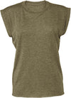 T-shirt Flowy manga enrolada-Heather Olive-S-RAG-Tailors-Fardas-e-Uniformes-Vestuario-Pro