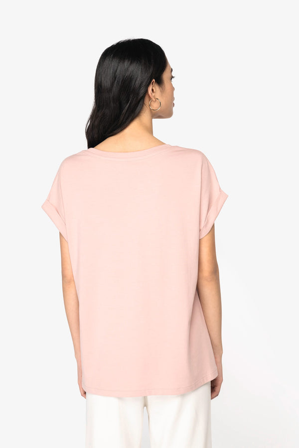 T-shirt Manga Dobrada de Senhora em Algodão Biológico-RAG-Tailors-Fardas-e-Uniformes-Vestuario-Pro
