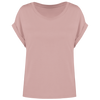 T-shirt Manga Dobrada de Senhora em Algodão Biológico-Rosa Pétala-XS-RAG-Tailors-Fardas-e-Uniformes-Vestuario-Pro