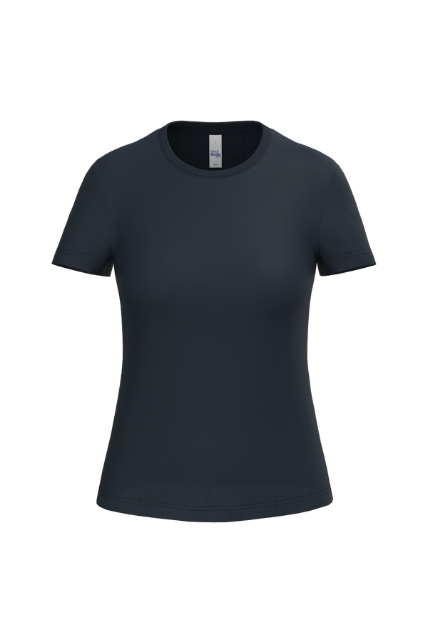 T-shirt Mulher Decote Redondo-Azul Marinho Ideal-XS-RAG-Tailors-Fardas-e-Uniformes-Vestuario-Pro