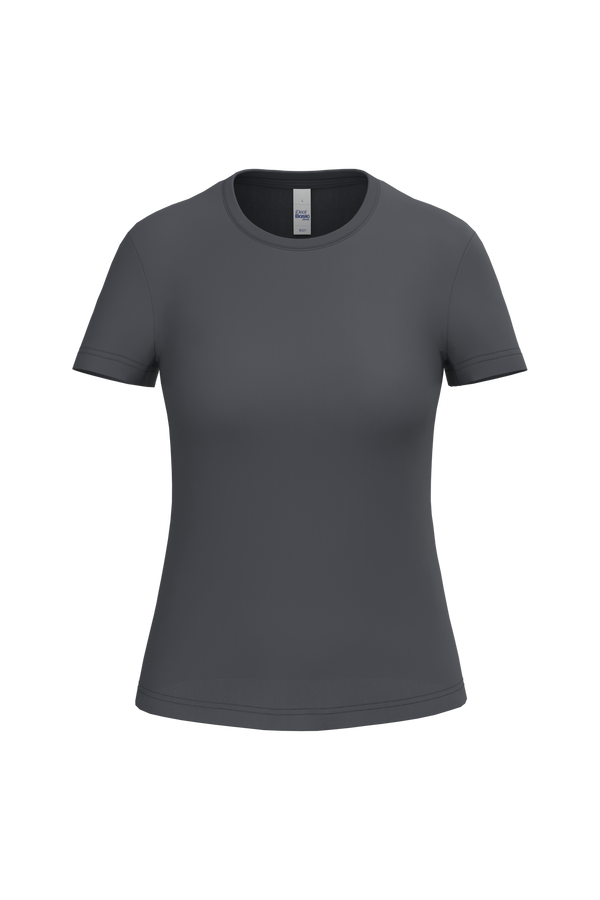 T-shirt Mulher Decote Redondo-Cinzento Escuro Ideal-XS-RAG-Tailors-Fardas-e-Uniformes-Vestuario-Pro