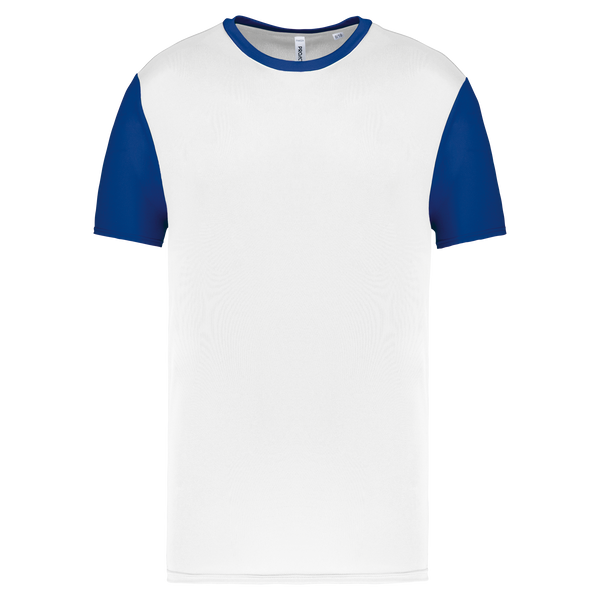 T-shirt Multidesporto Bicolor Infantil de Manga Curta-Branco / Azul Royal Escuro-4/6 Anos-RAG-Tailors-Fardas-e-Uniformes-Vestuario-Pro
