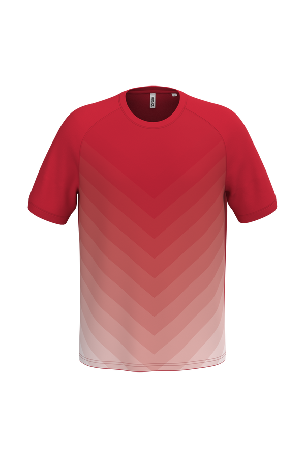T-shirt Multidesporto em Poliéster Sublimado Unissexo-Vermelho Desportivo-XS-RAG-Tailors-Fardas-e-Uniformes-Vestuario-Pro