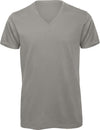 T-shirt Organic de homem com decote em V-Light Grey-S-RAG-Tailors-Fardas-e-Uniformes-Vestuario-Pro