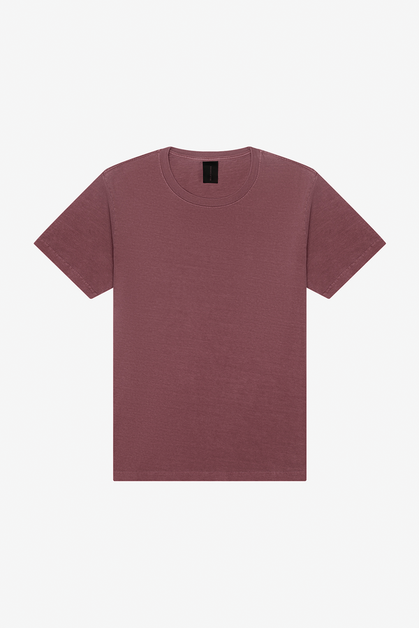 T-shirt Pesada com Aspeto Lavado Unissexo-Bordô Lavado-XS-RAG-Tailors-Fardas-e-Uniformes-Vestuario-Pro