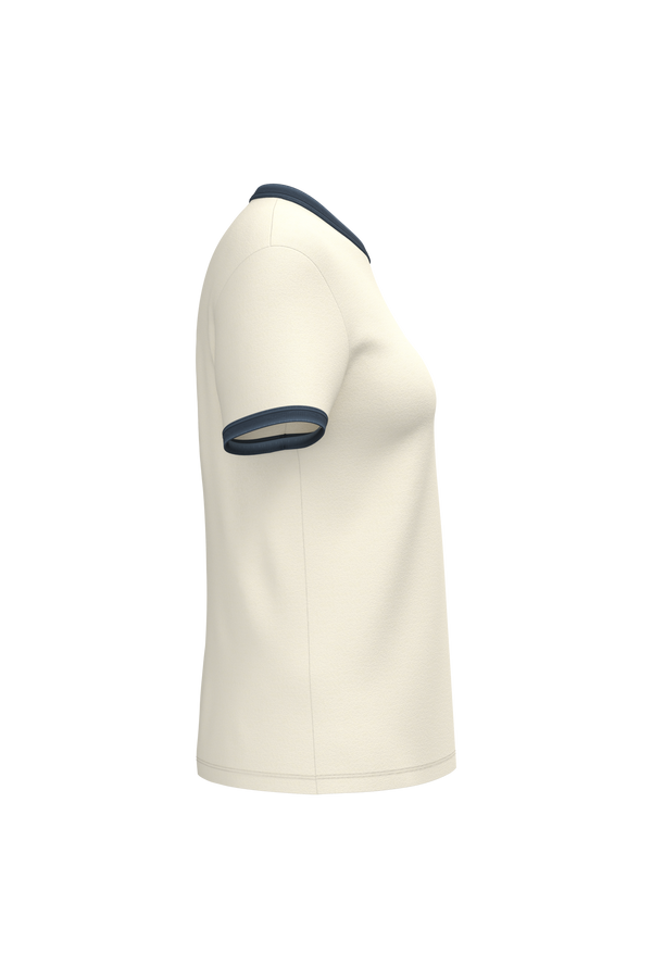 T-shirt Ringer Eco-responsável com Contrastes e Aspeto Lavado Senhora-RAG-Tailors-Fardas-e-Uniformes-Vestuario-Pro