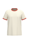 T-shirt Ringer Eco-responsável de Homem com Contrastes e Aspeto Lavado-Marfim / Paprica Lavado-S-RAG-Tailors-Fardas-e-Uniformes-Vestuario-Pro