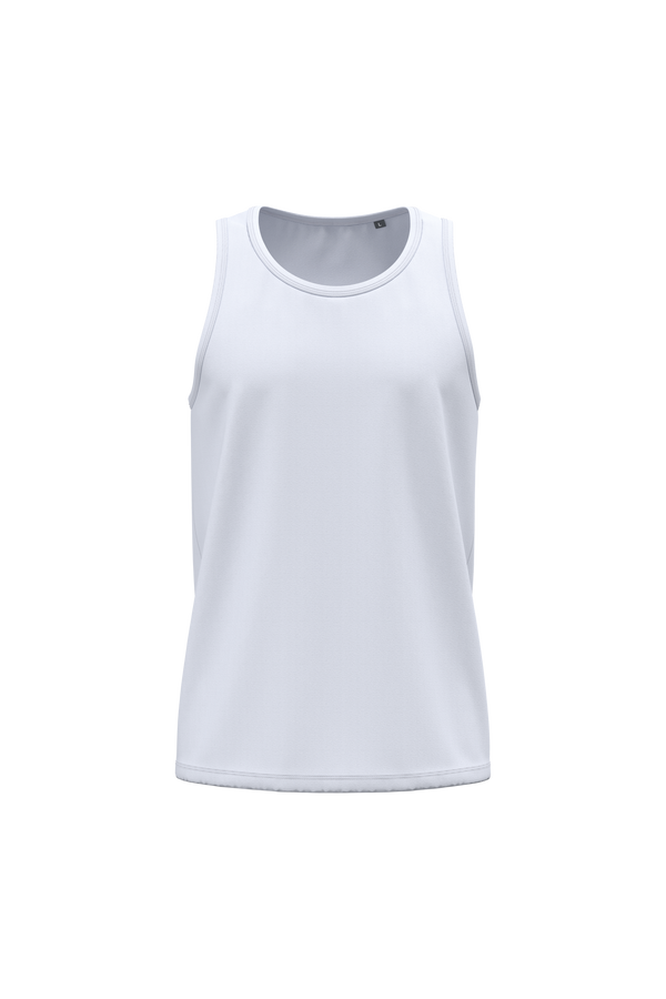 T-shirt Sem Mangas de Homem em Algodão Biológico-Branco-S-RAG-Tailors-Fardas-e-Uniformes-Vestuario-Pro