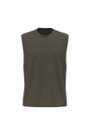 T-shirt Sem Mangas de Homem em Algodão Biológico-Caqui Escuro-S-RAG-Tailors-Fardas-e-Uniformes-Vestuario-Pro