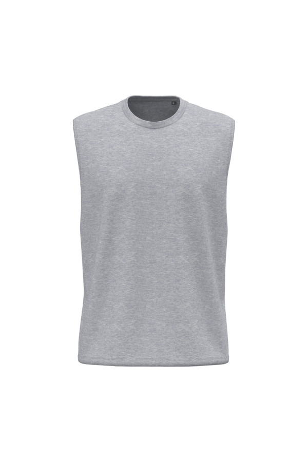 T-shirt Sem Mangas de Homem em Algodão Biológico-Cinzento Oxford-S-RAG-Tailors-Fardas-e-Uniformes-Vestuario-Pro