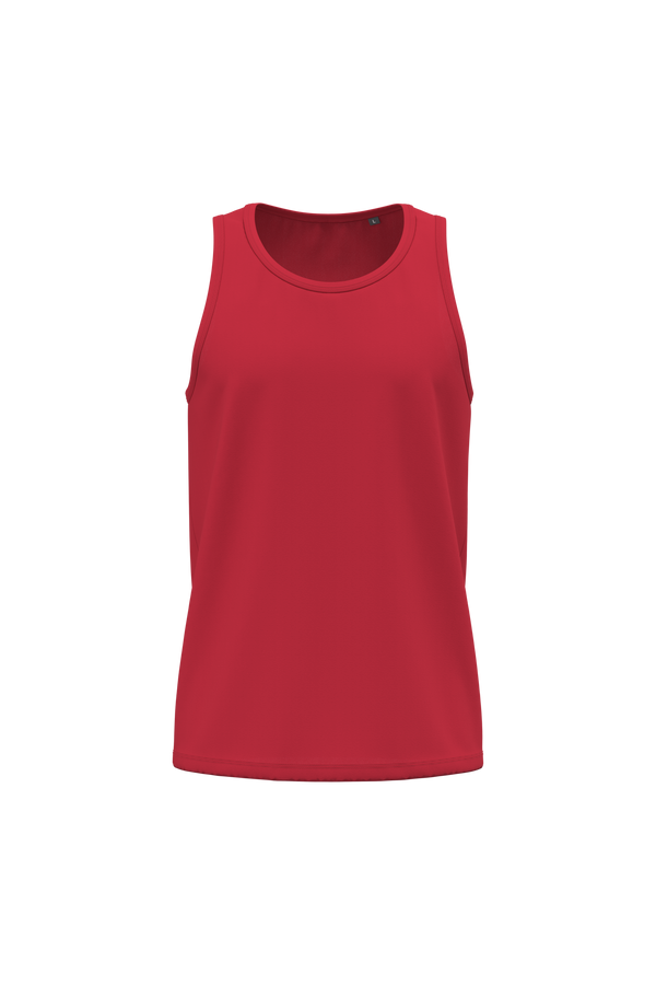 T-shirt Sem Mangas de Homem em Algodão Biológico-Vermelho-S-RAG-Tailors-Fardas-e-Uniformes-Vestuario-Pro