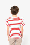 T-shirt às Riscas de Criança Estilo Marinheiro de Manga Curta com Bolso-RAG-Tailors-Fardas-e-Uniformes-Vestuario-Pro