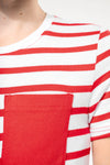 T-shirt às Riscas de Criança Estilo Marinheiro de Manga Curta com Bolso-RAG-Tailors-Fardas-e-Uniformes-Vestuario-Pro