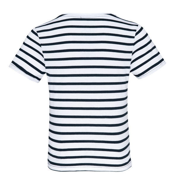 T-shirt às Riscas de Criança Estilo Marinheiro de Manga Curta com Bolso-RAG-Tailors-Fardas-e-Uniformes-Vestuario-Pro