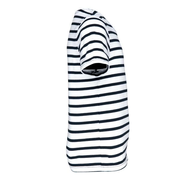 T-shirt às Riscas de Criança Estilo Marinheiro de Manga Curta com Bolso-RAG-Tailors-Fardas-e-Uniformes-Vestuario-Pro