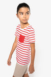 T-shirt às Riscas de Criança Estilo Marinheiro de Manga Curta com Bolso-RAG-Tailors-Fardas-e-Uniformes-Vestuario-Pro