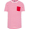 Blanc / Rayure Rouge