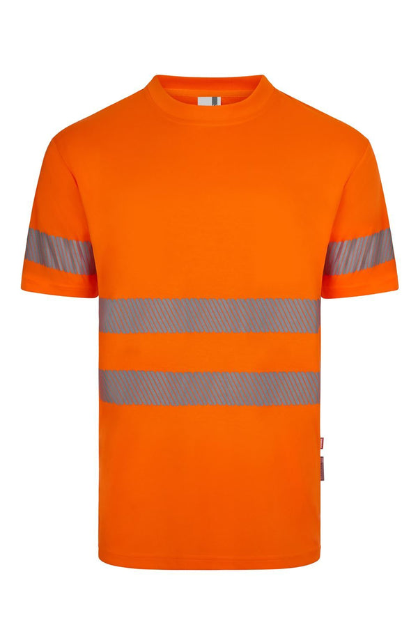 T-shirt de Alta Visibilidade em Poliéster Reciclado com Faixas Refletoras Segmentadas-Laranja Fluorescente - 19-XS-RAG-Tailors-Fardas-e-Uniformes-Vestuario-Pro