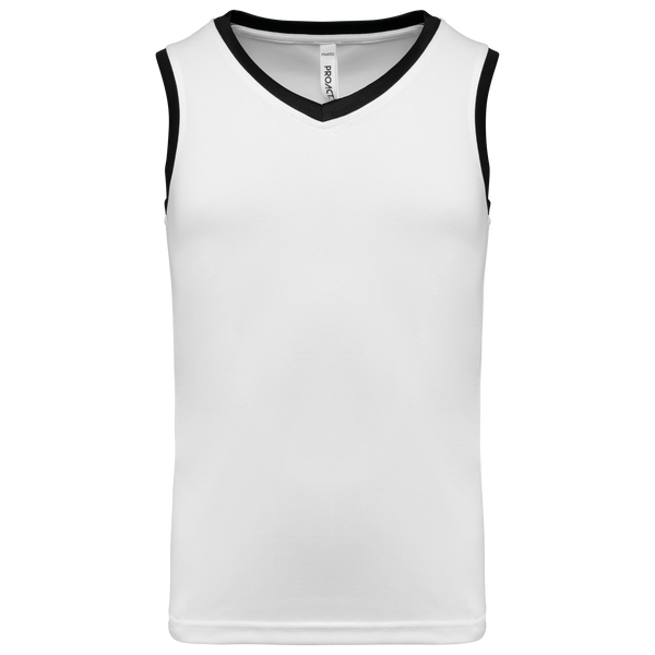 T-shirt de Basquetebol de Criança-Branco / Preto-4/6 Anos-RAG-Tailors-Fardas-e-Uniformes-Vestuario-Pro