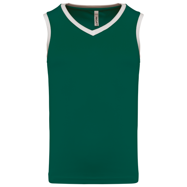T-shirt de Basquetebol de Criança-Verde Escuro / Branco-4/6 Anos-RAG-Tailors-Fardas-e-Uniformes-Vestuario-Pro