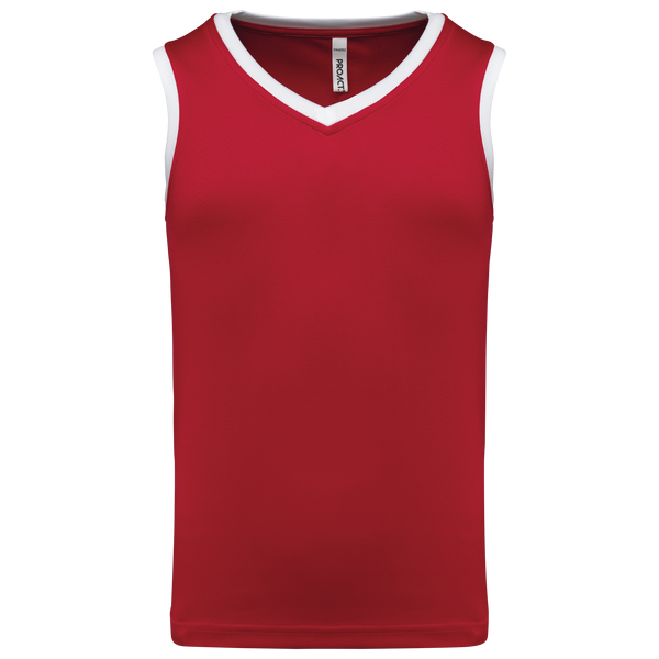 T-shirt de Basquetebol de Criança-Vermelho Desportivo / Branco-4/6 Anos-RAG-Tailors-Fardas-e-Uniformes-Vestuario-Pro
