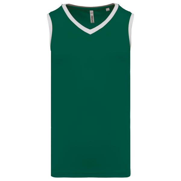 T-shirt de Basquetebol de Homem-Verde Escuro / Branco-S-RAG-Tailors-Fardas-e-Uniformes-Vestuario-Pro