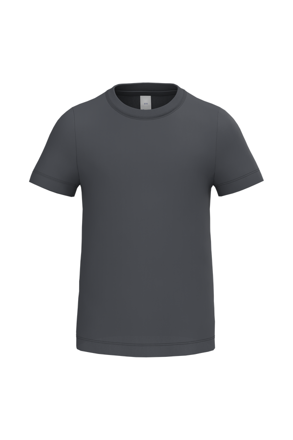 T-shirt de Criança Manga Curta Decote Redondo-Cinzento Escuro Ideal-1/2 Anos-RAG-Tailors-Fardas-e-Uniformes-Vestuario-Pro